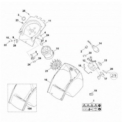 Imagen de C - Carcasa, Motor eláctrico GE 375