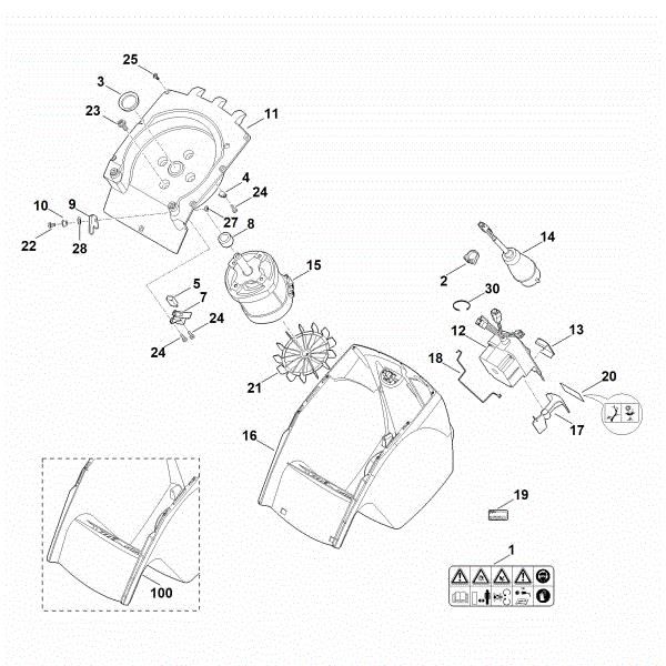 Imagen de C - Carcasa, Motor eláctrico GE 375