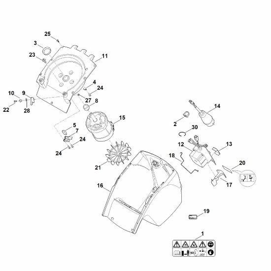 Imagen de C - Carcasa, Motor eláctrico GE 375.1