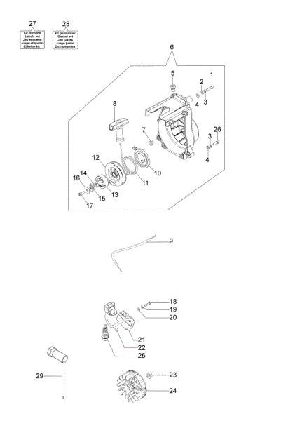 Starter assy WP 300 (Euro 2) Water pump