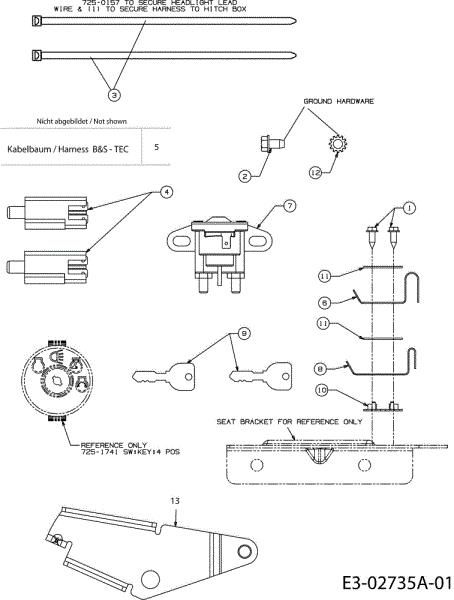 Electric diagram POLO 108/17,5 H Garden tractor
