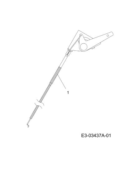 Throttle cable KROSSER 92/16 H Cat. 2010 Garden tractor
