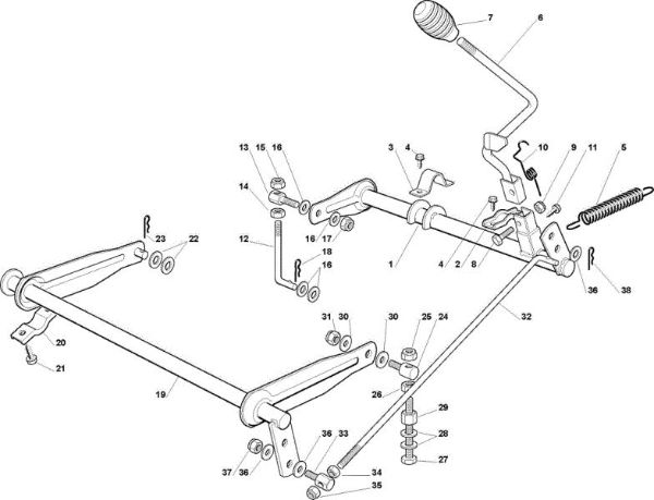 Cutting plate lifting OM 63C/6,5V Cat.2010 Garden tractor