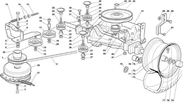 Transmission OM 102C/16,5M Cat.2010 Garden tractor