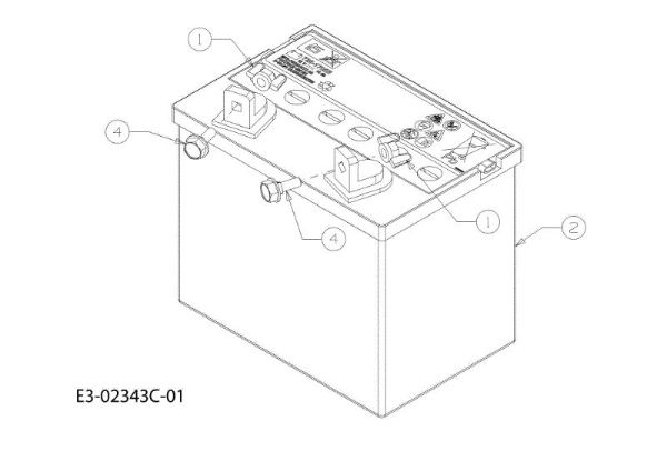Battery TORNADO 108/18,5 H Cat.2010 Garden tractor