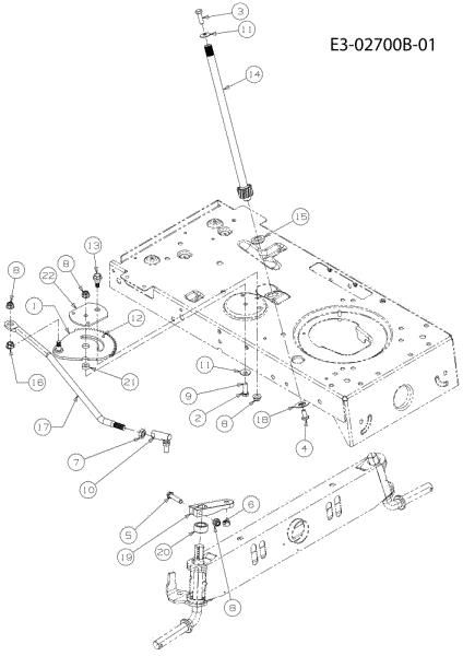 Steering assembly KROSSER 92/15,5 AM Cat.2010 Garden tractor