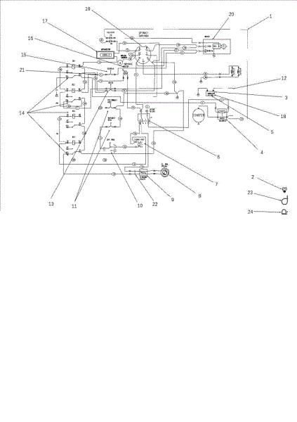 Electric diagram OM 106J/15,5H Cat.2010 Garden tractor