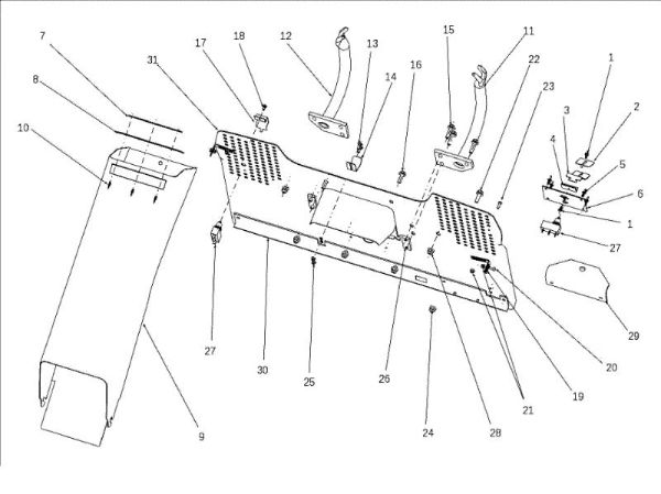 Chute and collector assy OM 106J/18H Cat.2010 Garden tractor