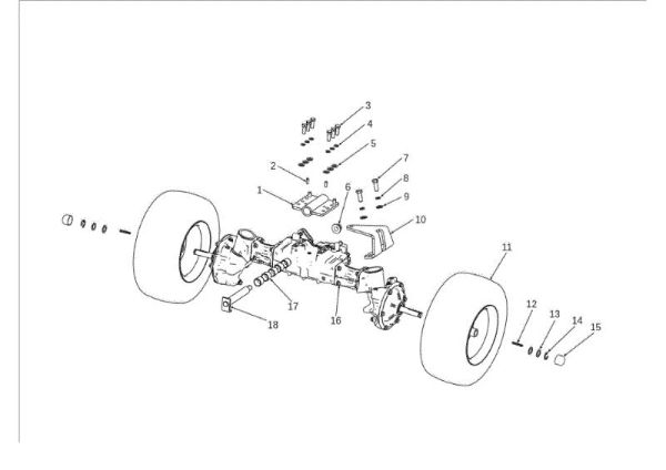 Front axle OM 106J/24H Cat.2010 Garden tractor