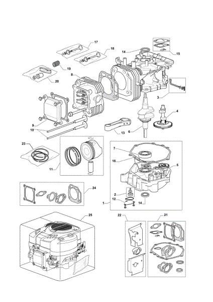 Motor assy OM 101C/16K H Cat.2011 Garden tractor