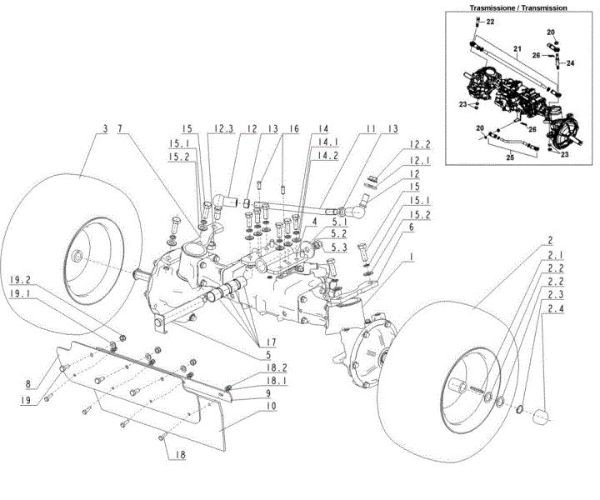 Front axle APACHE 92 4x4 EVO Cat.2011 Garden tractor