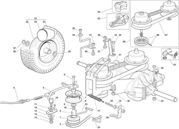 Transmission OM 63C/6,5V Cat.2011 Garden tractor