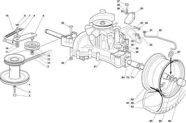 Transmission OM 72C/13H Cat.2011 Garden tractor