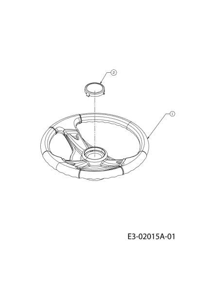 Steering wheel TORNADO 95/11,5 T Cat.2011 Garden tractor