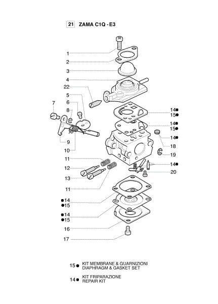 Carburetor C1Q-E3 450 BP Brushcutter