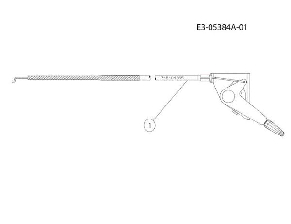 Throttle cable TORNADO 108/20 H Cat.2011 Garden tractor