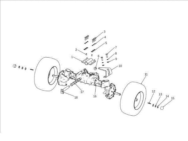 Front axle OM 106J/24H 4X4 Cat.2011 Garden tractor