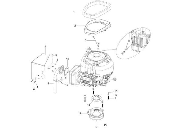 Engine and blade brake MISTRAL 72/13 H (4in1) e EURO 5 Garden tractor