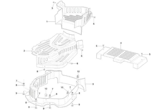 Belt guard (Only for French market) MISTRAL 72/13 H (4in1) e EURO 5 Garden tractor
