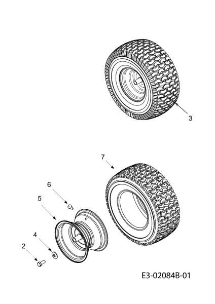 Rear wheels KROSSER 92/13 T Cat.2012 Garden tractor