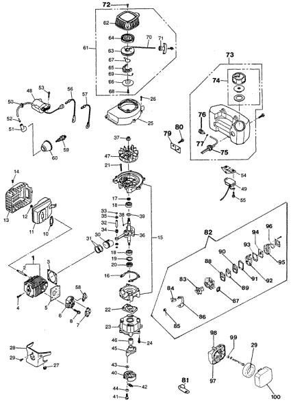 Motor assy HT 22 Hedgetrimmer