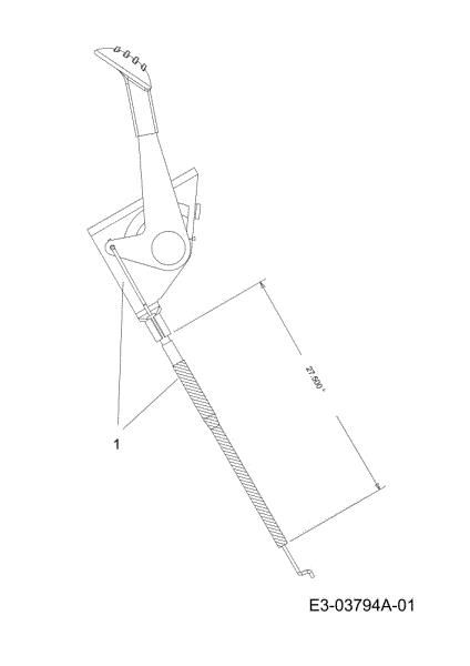 Throttle cable TORNADO 95/11,5 T Cat.2012 Garden tractor
