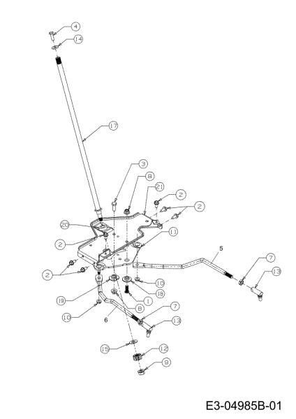 Steering assembly KROSSER 92/16 H Cat. 2012 Garden tractor