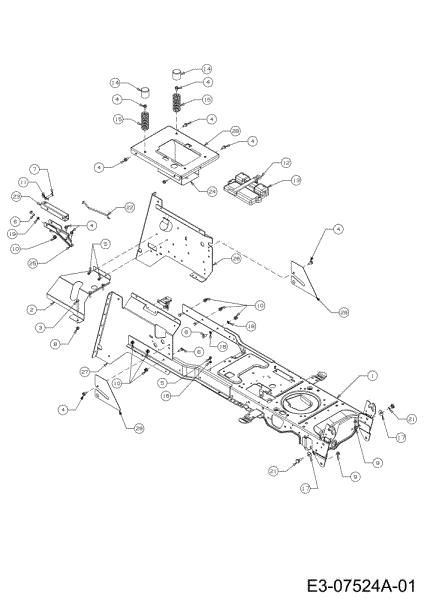 Frame KROSSER 92/16 H Cat. 2012 Garden tractor