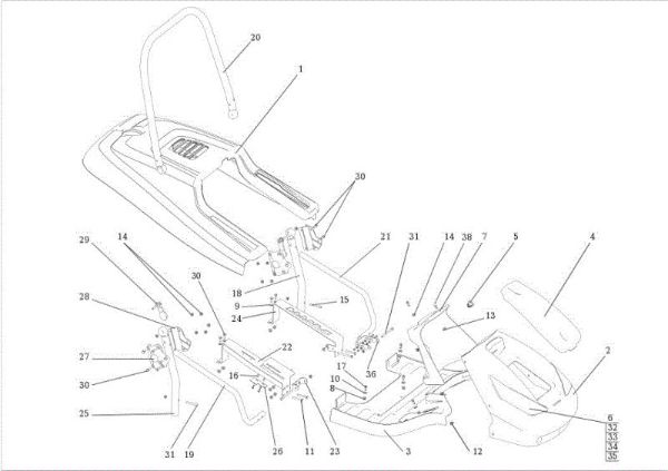 Hood (2/2) APACHE 92 EVO Cat.2012 Garden tractor