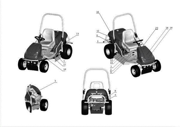 Labels APACHE 92 4x4 EVO Cat.2012 Garden tractor