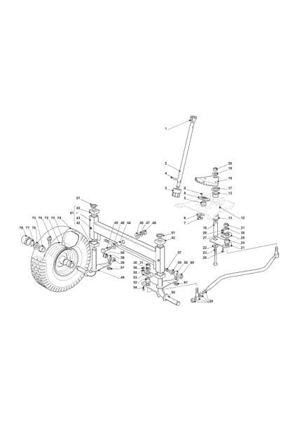 Steering arm OM 91PLUS/14,5K M Cat.2012 Garden tractor