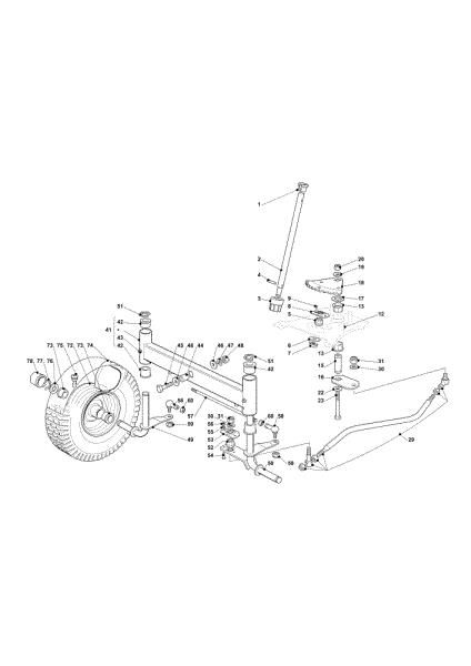 Steering arm OM 101C/16K M Cat.2012 Garden tractor