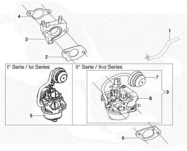 Carburetor ARTIK 70 ELD Snow blower