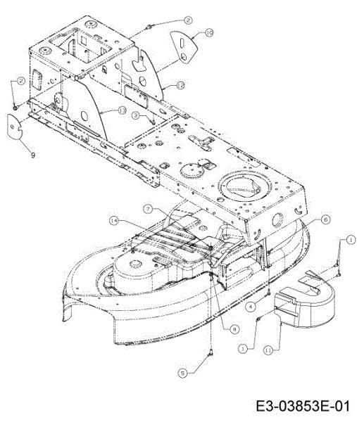 Belts guard TORNADO 108/18,5 H Cat.2013 Garden tractor