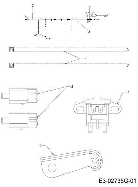 Electric diagram (1/2) TORNADO 108/18,5 H Cat.2013 Garden tractor