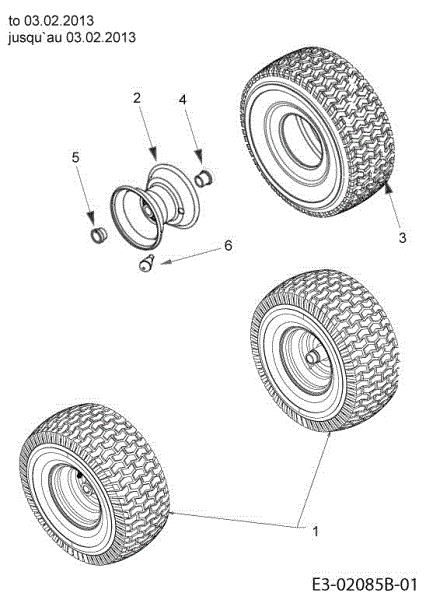 Front wheels TORNADO 95/11,5 T Cat.2013 Garden tractor