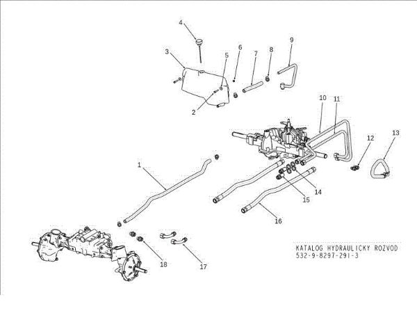 Hydraulic distribution OM 106S/24H 4X4 France Cat.2013 Garden tractor