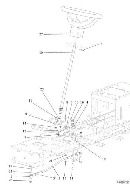 Steering arm OM 92S/13H Cat.2013 Garden tractor