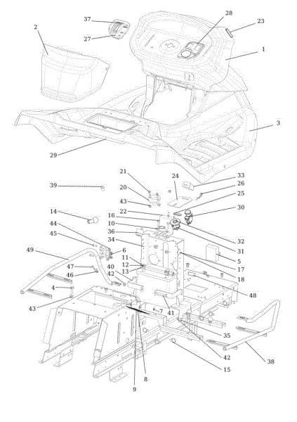 Dashboard OM 92S/16H Cat.2013 Garden tractor