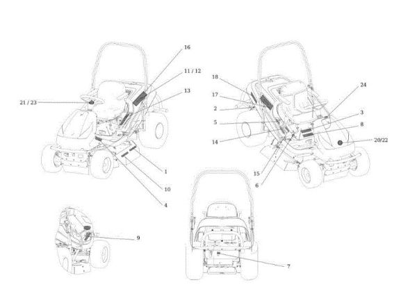 Labels APACHE 92 4x4 EVO Cat.2013 Garden tractor