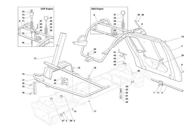 Frame OM 72C/13H Cat.2013 Garden tractor