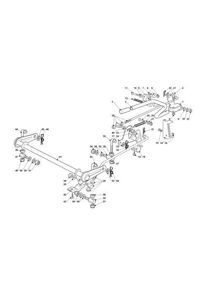 Cutting plate lifting OM 91PLUS/14,5K H Cat.2013 Garden tractor