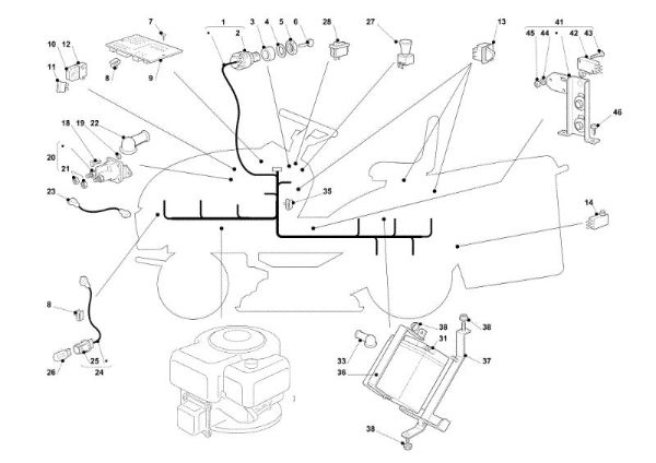 Electrical parts OM 101C/16K H Cat.2013 Garden tractor