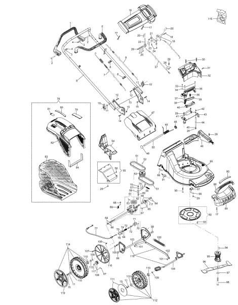 Illustrated parts list MAX 53 VBD ALLROAD ALUMINIUM Lawnmower
