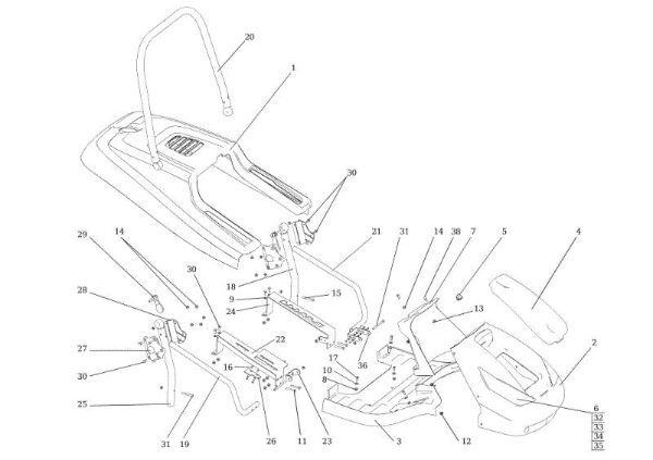 Hood (2/2) APACHE 92 EVO Cat.2014 Garden tractor
