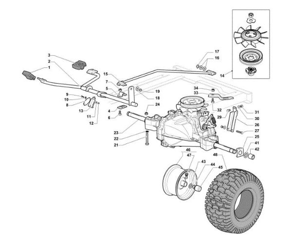 Transmission OM 84/14,5 K H Cat. 2014 Garden tractor