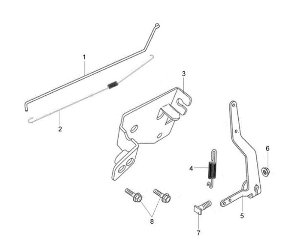 Control lever G 48 TK ESSENTIAL (K600 AUTOCHOKE) Lawnmower