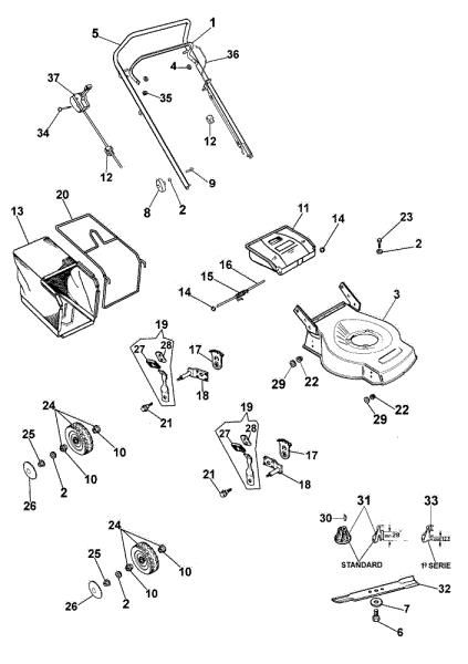 Complete illustrated parts list G 47 Q Lawnmower