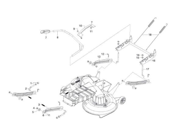 Cutting plate lifting OM 105/16 K H Garden tractor