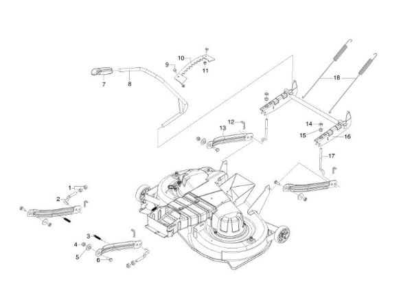 Cutting plate lifting OM 105/18,5 H Garden tractor